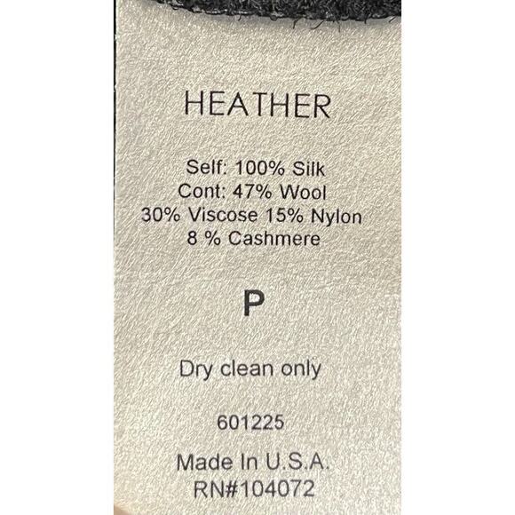 HEATHER Silk/Cashmere/Wool Blend Women’s Open Front Cropped Sweater Quiet Luxury - Picture 7 of 7